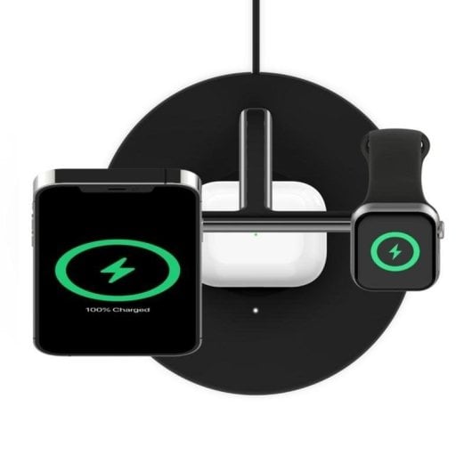 Chargeur Belkin BoostCharge Pro Sans Fil 15 W USB Noir Double Appareil