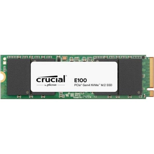 Disco Duro Crucial E100 2TB SSD M.2 NVMe PCIe Gen4 5000MB/s Schwarzes Design