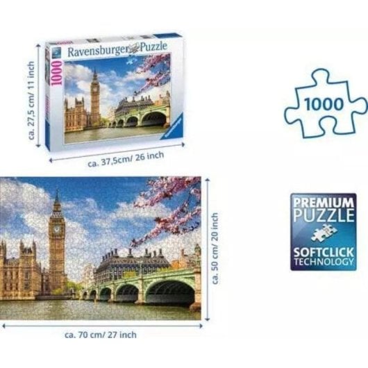 Puzzle Ravensburger 88777 1000 pièces Thème Ville Découpe Haute Précision