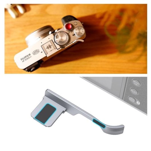 Impugnatura Thumb Grip Smallrig Fujifilm X100VI X100V Alluminio Silicone Nera