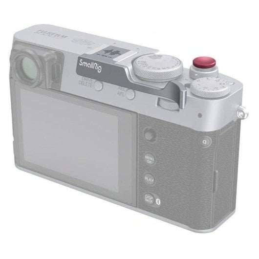 Impugnatura Thumb Grip Smallrig 4566 per Fujifilm X100VI X100V Alluminio Silicone Argento