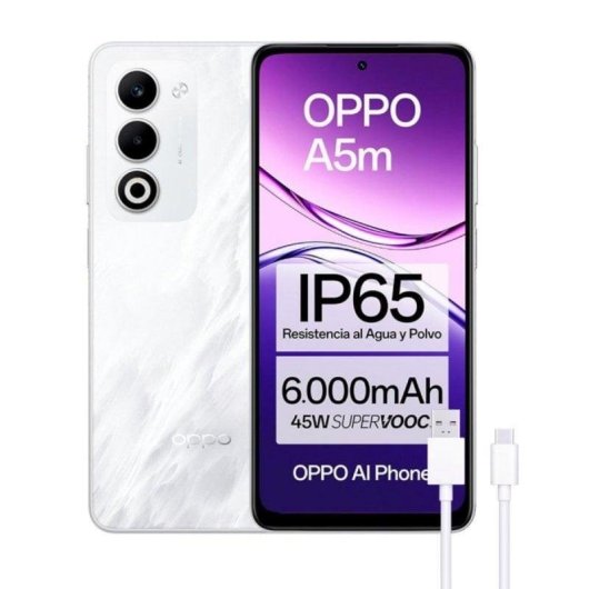 OPPO A5m 4G Mist White 6.67" 8GB 256GB batería 6000 mAh
