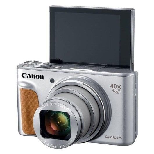 Cámara Compacta Canon PowerShot SX740 HS 20.3MP Zoom 40x Wi-Fi Bluetooth 4K LCD Orientabile Silver
