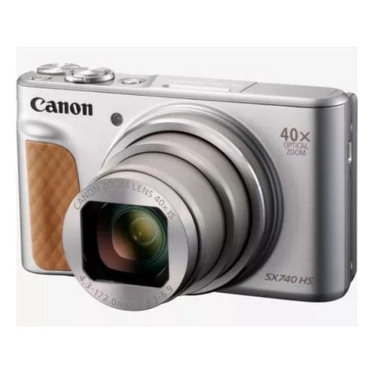 Cámara Compacta Canon PowerShot SX740 HS 20.3MP Zoom 40x Wi-Fi Bluetooth 4K LCD Orientabile Silver