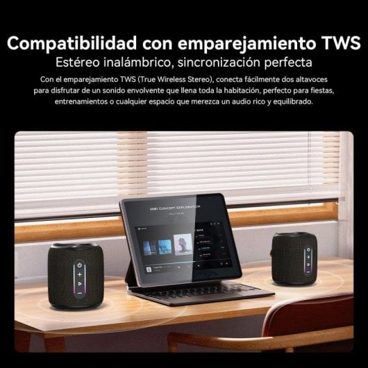 Altavoces Blackview Portátiles Bluetooth 15W IPX7 Compactos y Manos Libres