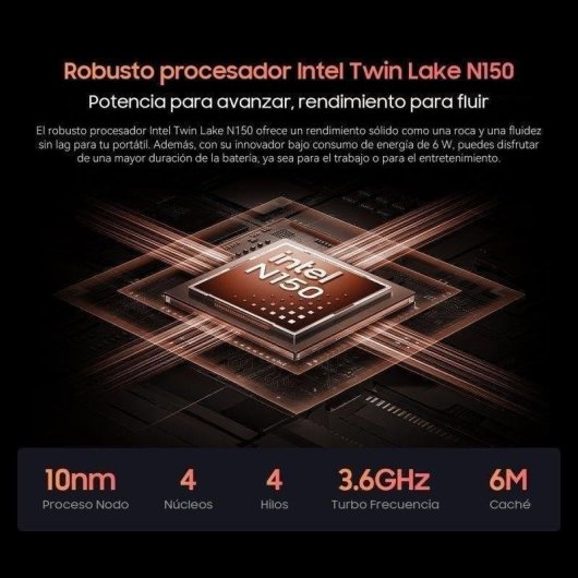 Portátil Blackview AceBook 6 15.6" Intel N150 16GB 512 GB SSD Intel UHD Windows 11