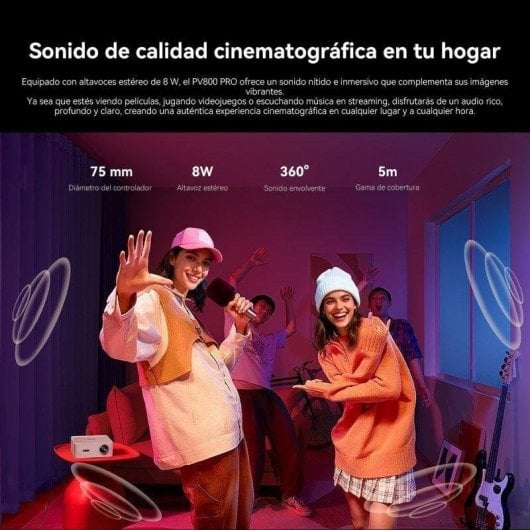 Beamer OSCAL PV800 Pro FullHD 1400 Lumen 200" LED LCD Google TV Smart Voice