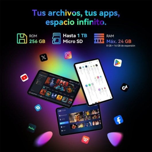 Tablet VekfulPC T60 Pro 13,4" 256GB 5G 10000mAh Android 15 Grau