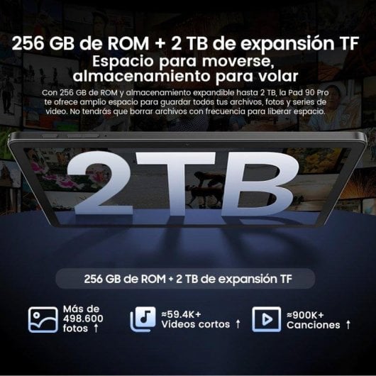 Tablet OSCAL Pad 90 Pro 11" 256GB 4G LTE 7700mAh Android 15 Cinzenta