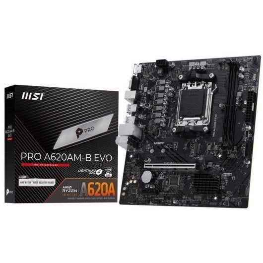 Carte mère MSI PRO A620AM-B EVO AMD A620 Socket AM5 DDR5 Micro-ATX 2.5GbE