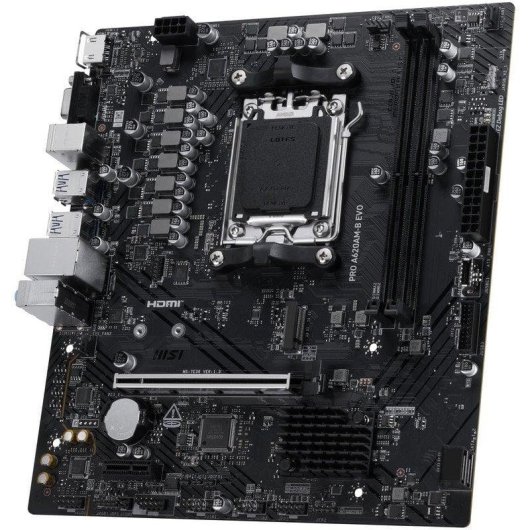 Placa Base MSI PRO A620AM-B EVO AMD A620 Zócalo AM5 DDR5 Micro-ATX 5GbE RAID M.2
