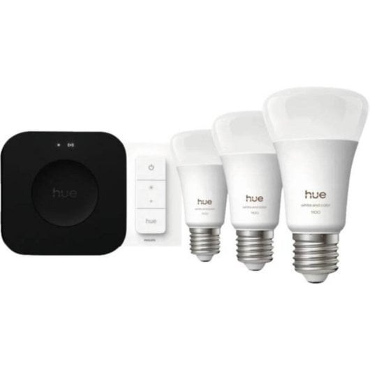 Philips 929003853503 Smart Lighting Kit, Bluetooth, E27, A60, 1100 lm, Schwarz Weiß