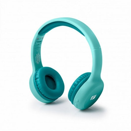 Auricolari Muse M-215 BTB wireless Bluetooth per musica, controllo volume, design per bambini, blu
