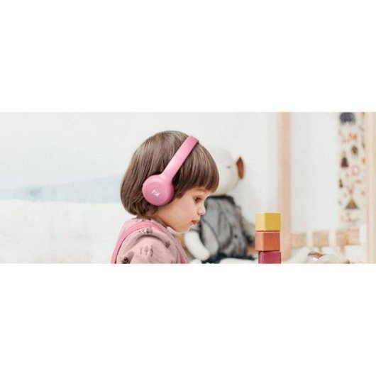 Auriculares Muse M-215BTP inalámbricos Bluetooth para niños con control volumen y plegables rosa