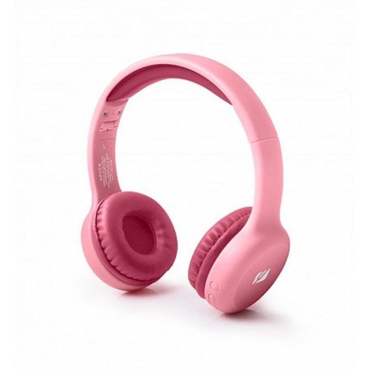 Auriculares Muse M-215BTP inalámbricos Bluetooth para niños con control volumen y plegables rosa