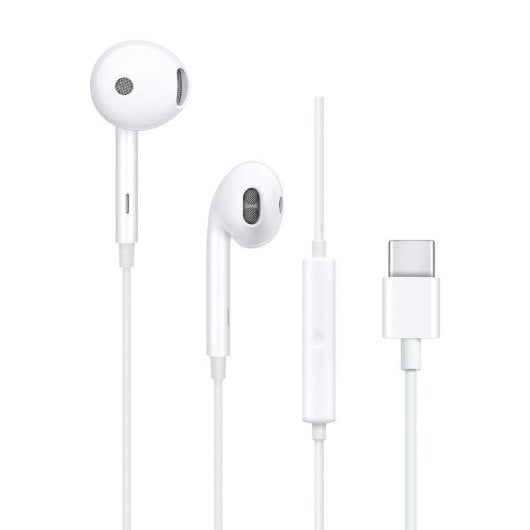 Auricolari OPPO MH135-3 con cavo USB-C per chiamate e musica bianchi