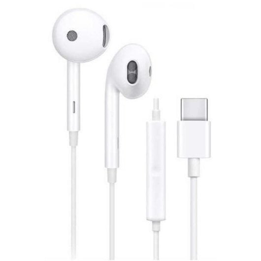 Auricolari OPPO MH135-3 con cavo USB-C per chiamate e musica bianchi