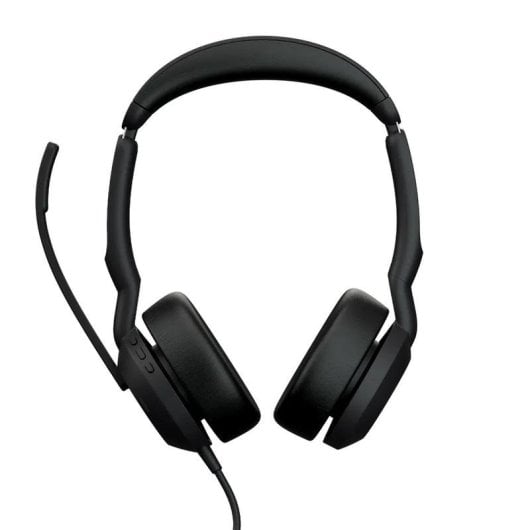 Auriculares Jabra Evolve2 50 com fio e Bluetooth com Cancelamento Ativo de Ruído para escritório, microfone e otimizados para Microsoft Teams, pretos