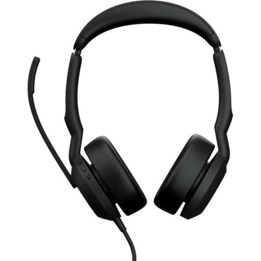 Auriculares Jabra Evolve2 50 com fio e Bluetooth com Cancelamento Ativo de Ruído para escritório, microfone e otimizados para Microsoft Teams, pretos