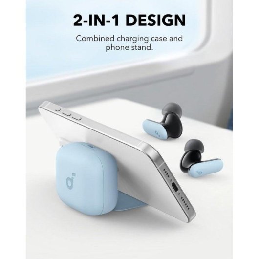 Auriculares Soundcore P30i Bluetooth con cancelación de ruido, azul claro