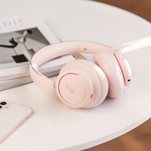 Auriculares Soundcore Life Q30 inalámbricos Bluetooth mit aktiver Geräuschunterdrückung, Mikrofon, rosa