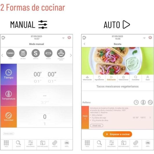 Robot de Cocina Taurus Mycook Next 2000W 3,75L Blanco Inducción Pantalla 10" Wifi