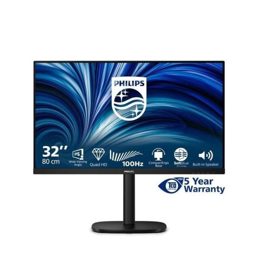Monitor Philips 32B2N3500/00 31,5" Quad HD 100Hz IPS USB Altavoces Tiempo de Respuesta 4ms