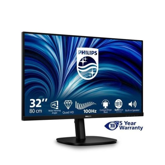 Monitor Philips 32B2N3500/00 31,5" Quad HD 100Hz IPS USB Altavoces Tiempo de Respuesta 4ms