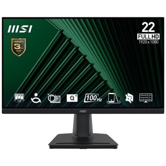 Monitor MSI Pro MP225V 21.4" FullHD 100Hz VA 4 ms Sin Marco VESA