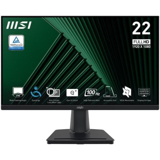 Monitor MSI Pro MP225V 21.4" FullHD 100Hz VA 4 ms Sin Marco VESA