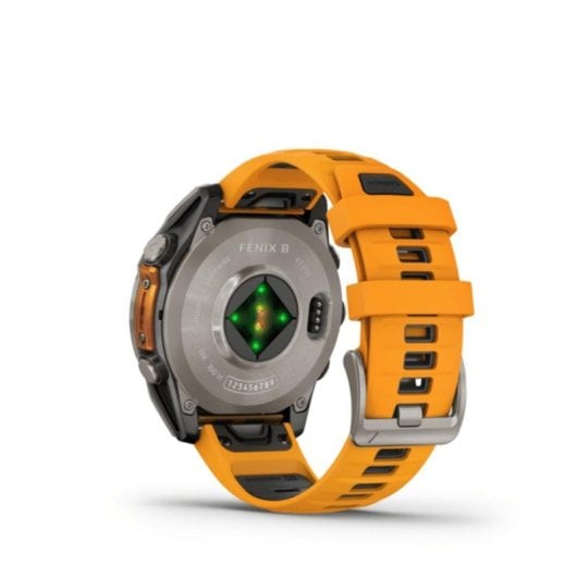 Garmin fenix 8 GPS WiFi 47mm AMOLED Titanio Arancione One Size Resistenza all’Acqua 10ATM SpO2