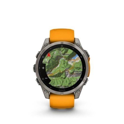 Garmin fenix 8 GPS WiFi 47mm AMOLED Titanio Arancione One Size Resistenza all’Acqua 10ATM SpO2