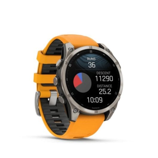 Garmin fenix 8 GPS WiFi 47mm AMOLED Titanio Arancione One Size Resistenza all’Acqua 10ATM SpO2