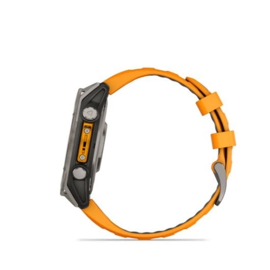 Garmin fenix 8 GPS WiFi 47mm AMOLED Titanio Arancione One Size Resistenza all’Acqua 10ATM SpO2