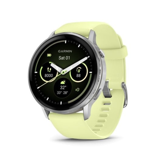 GARMIN Venu 010-03014-02 GPS Bluetooth 45mm AMOLED Jaune M/L Résistance à l’eau 5 ATM Pulsomètre SpO2