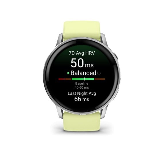 GARMIN Venu 010-03014-02 GPS Bluetooth 45mm AMOLED Jaune M/L Résistance à l’eau 5 ATM Pulsomètre SpO2