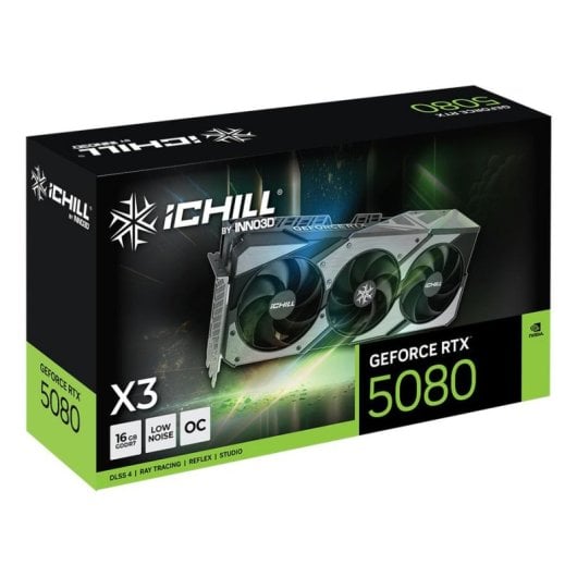Tarjeta Gráfica INNO3D iChill GeForce RTX 5080 X3 V2 16GB GDDR7 Reflex 2 RTX AI DLSS4