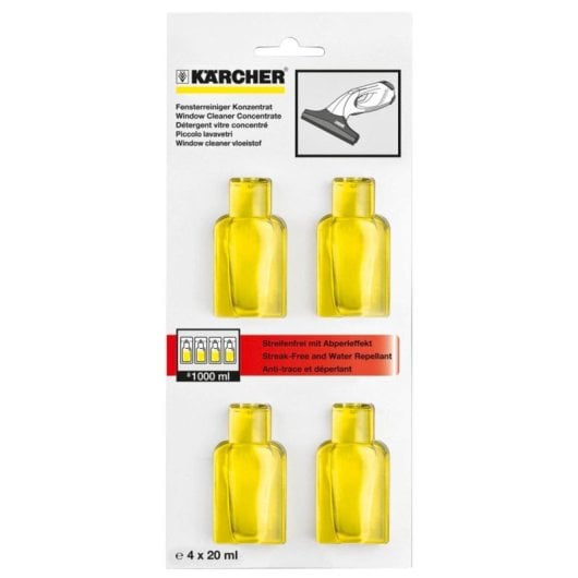 Kärcher 6.295-302.0 Solución de limpieza para ventanas 4x22 ml amarillo
