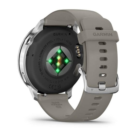 GARMIN Venu 4 Bluetooth GPS WiFi 45mm AMOLED Gris Argent M Étanche 5 ATM SpO2 Pulsomètre Sommeil