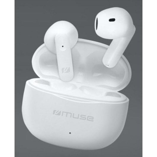 Auricolari Muse M-270 TWS wireless Bluetooth impermeabili microfono touch bianchi