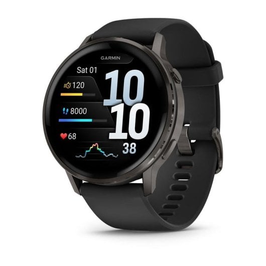 Garmin Venu 4 Bluetooth GPS WiFi 45mm AMOLED Schwarz M Wasserdicht 5ATM SpO2 Herzfrequenz Schlafmonitor