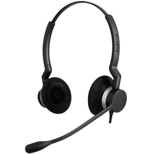 Auriculares Jabra Biz 2300 con cable USB-C y Bluetooth para Oficina y Call Center con Cancelación de Ruido Negro