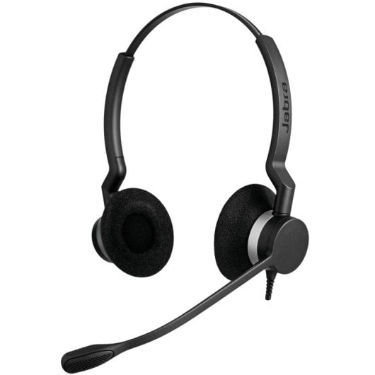 Auriculares Jabra Biz 2300 con cable USB-C y Bluetooth para Oficina y Call Center con Cancelación de Ruido Negro