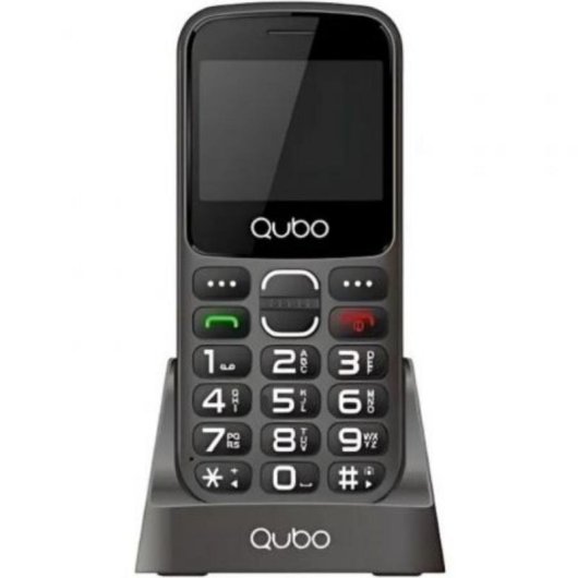 Qubo X-230BKC 4G Telefono Cellulare per Anziani Nero Dual SIM 2,31"