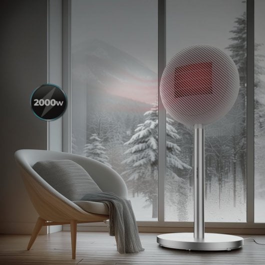 Cecotec ReadyWarm 2100 Sun Keramik-Standheizgerät 2000W Weiß mit Fernbedienung