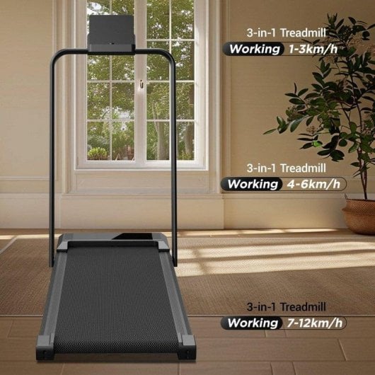 ROBORE SW1F Laufband mit 9 Prozent Steigung 12 km/h 2.5HP Schwarz