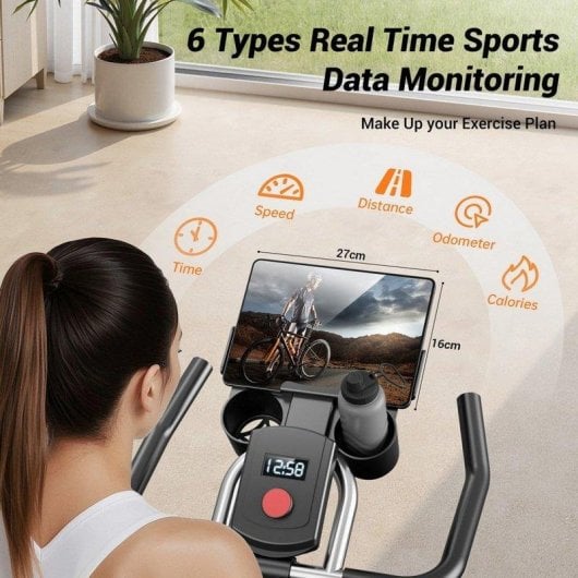 ROBORE SBE20 Heimtrainer Fahrrad Statisch 136 kg Schwarz LCD