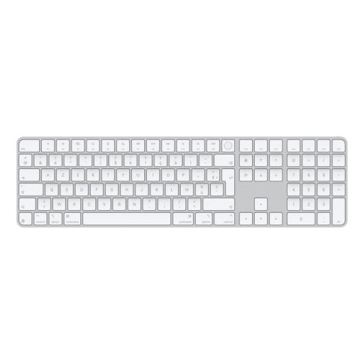 Clavier à membrane Apple Magic Keyboard Touch ID Numérique AZERTY Blanc