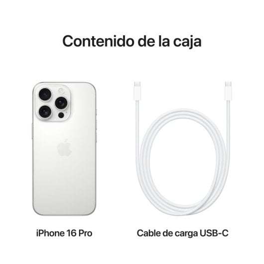 Apple iPhone 16 Pro 8 Go 256 Go 6,3" OLED Super Retina XDR 5G Double SIM IP68 Caméra 48 MP iOS 18 Blanc