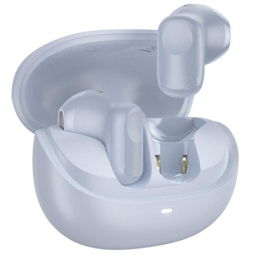 Auriculares Hoco EQ25 inalámbricos Bluetooth 5.4 uso diario diseño compacto azul